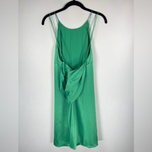 NWT alice + olivia JADE Cowl Back Lined‎ Satin Mini Dress CC005205551 Size 12 - Picture 6 of 16